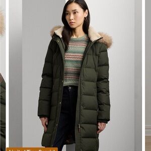 Ralph Lauren Olive Jacket with Cream Lining